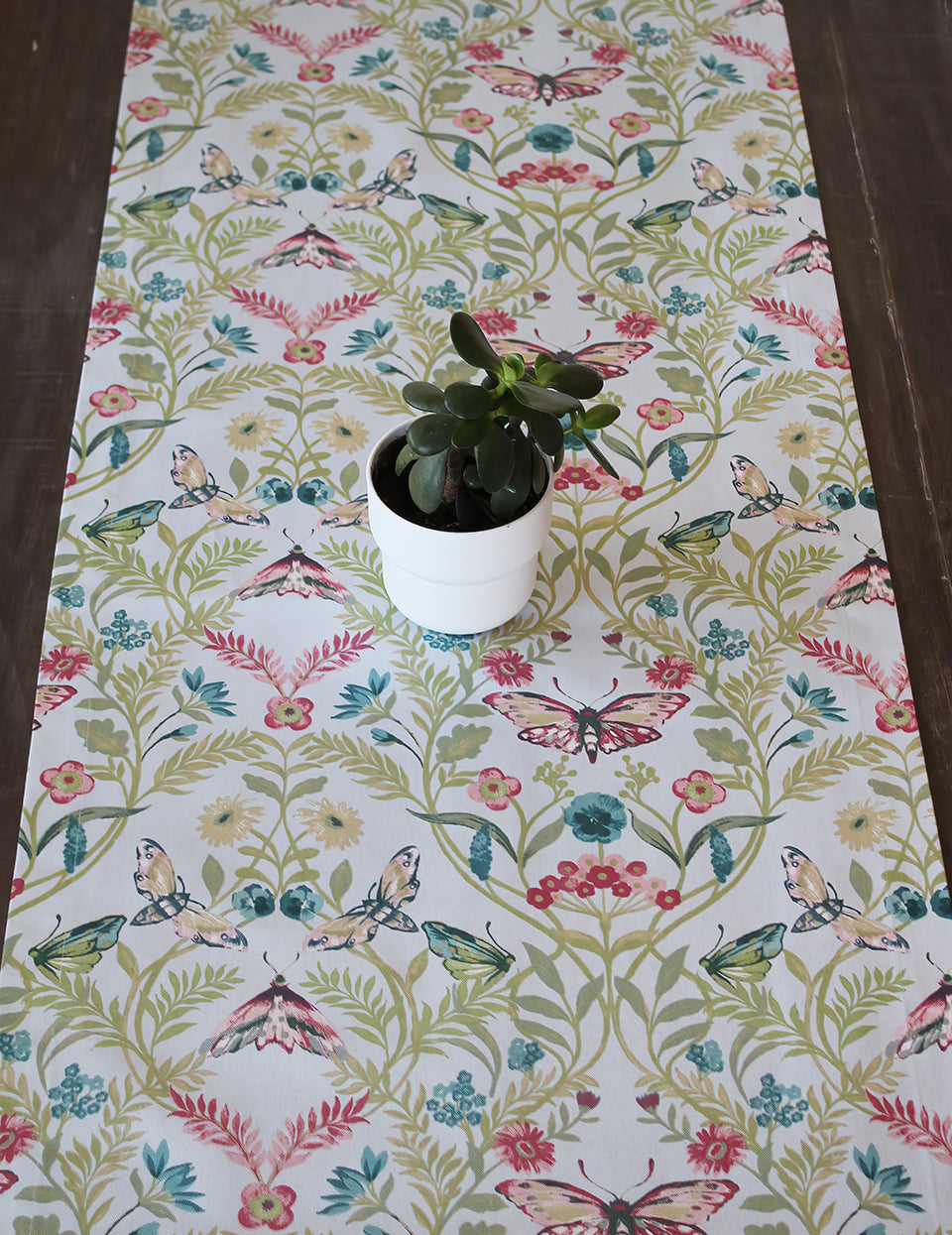 Spring 40x140 cm Yeşil Kelebekli Runner