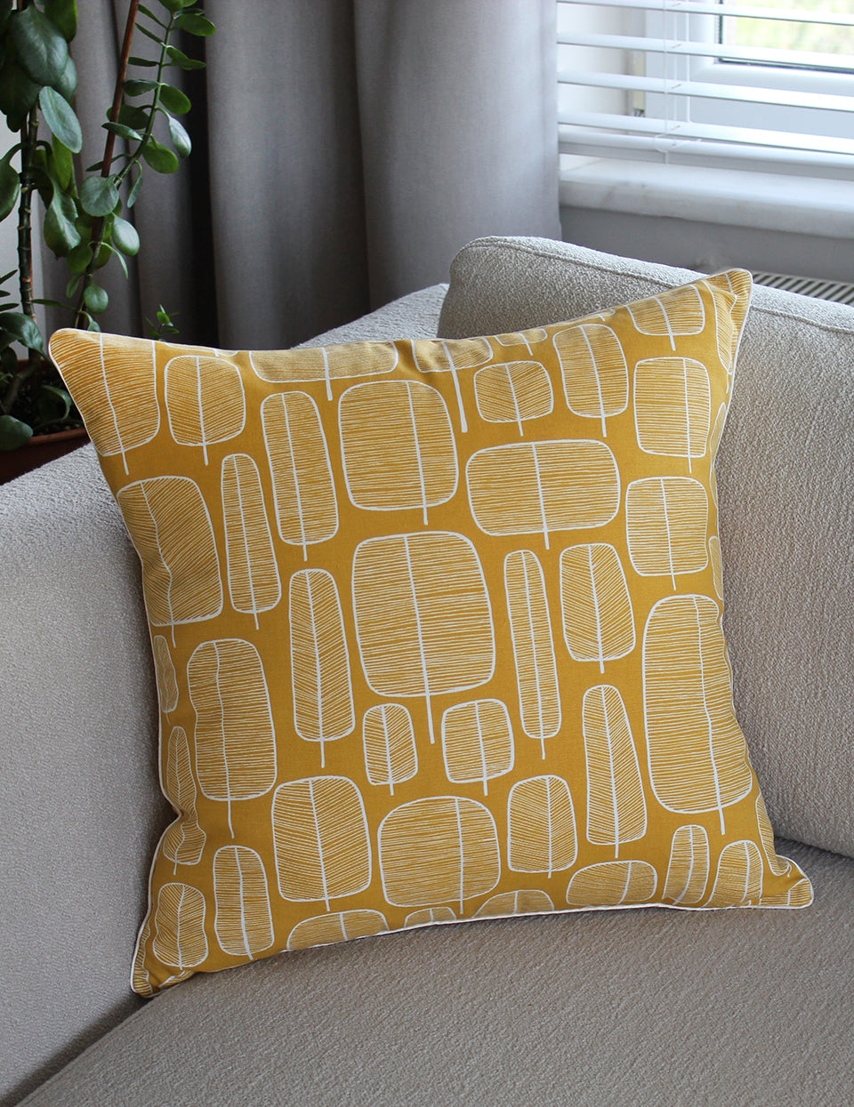 Verda Sarı Beyaz 50 x 50 cm Kırlent Kılıfı