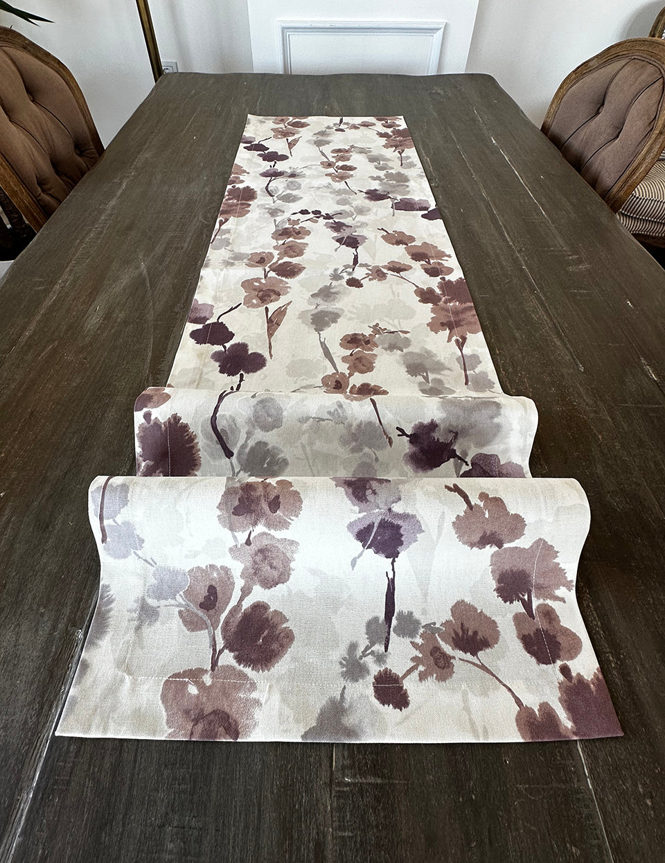 Viola Mürdüm 40cmx140 cm Çiçekli Runner