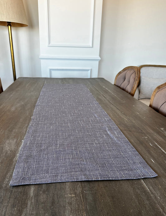Dora Koyu Gri Keten 40x142cm Runner