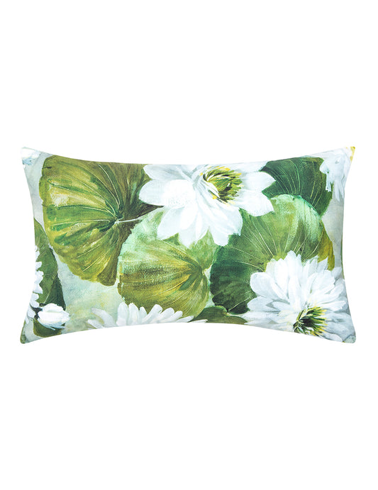 Lily 35x50 cm Kırlent Kılıfı Beyaz Yeşil