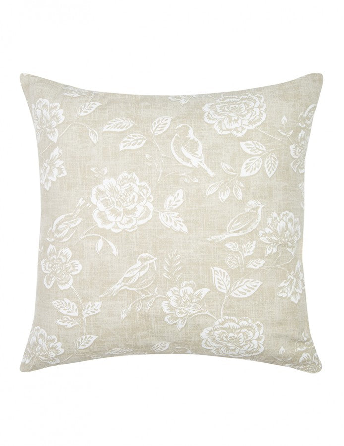 Lotus Bej Fitilli 45x45 cm Kırlent Kılıfı