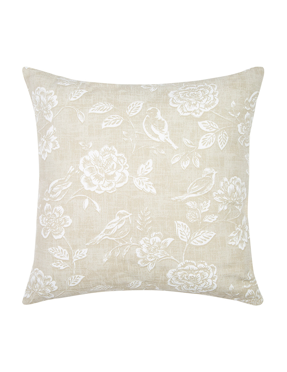 Lotus Krem Fitilli 45x45 cm Kırlent Kılıfı